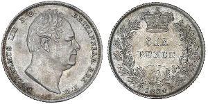 1 Sixpence / 6 Penny United Kingdom of Great Britain and Ireland (1801-1922) Silver William IV (1765-1837)