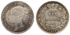 1 Sixpence / 6 Penny United Kingdom of Great Britain and Ireland (1801-1922) Silver Victoria (1819 - 1901)