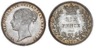 1 Sixpence / 6 Penny United Kingdom of Great Britain and Ireland (1801-1922) Silver Victoria (1819 - 1901)
