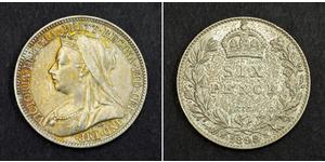 1 Sixpence / 6 Penny United Kingdom of Great Britain and Ireland (1801-1922) Silver Victoria (1819 - 1901)