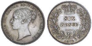 1 Sixpence / 6 Penny United Kingdom of Great Britain and Ireland (1801-1922) Silver Victoria (1819 - 1901)