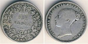1 Sixpence / 6 Penny United Kingdom of Great Britain and Ireland (1801-1922) Silver Victoria (1819 - 1901)