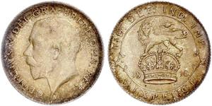 1 Sixpence / 6 Penny United Kingdom of Great Britain and Ireland (1801-1922) Silver George V of the United Kingdom (1865-1936)