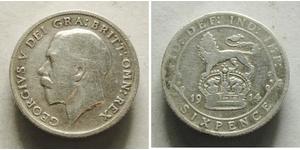1 Sixpence / 6 Penny United Kingdom of Great Britain and Ireland (1801-1922) Silver George V of the United Kingdom (1865-1936)