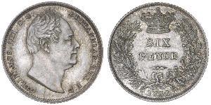 1 Sixpence / 6 Penny United Kingdom of Great Britain and Ireland (1801-1922) Silver William IV (1765-1837)