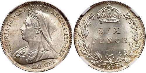 1 Sixpence / 6 Penny United Kingdom of Great Britain and Ireland (1801-1922) Silver Victoria (1819 - 1901)