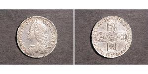 1 Sixpence / 6 Penny 大不列顛王國 (1707 - 1800) 銀 乔治二世 (大不列颠) (1683 - 1760)