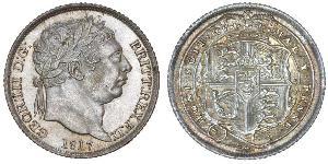 1 Sixpence / 6 Penny 大不列颠及爱尔兰联合王国 (1801 - 1922) 銀 喬治三世 (1738-1820)