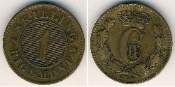 1 Skilling Danimarca Bronzo 