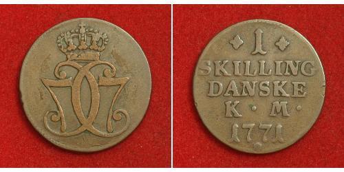 1 Skilling Danimarca Rame 