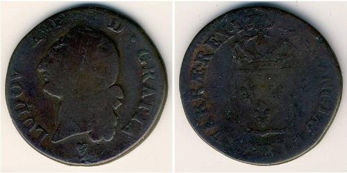 1 Sol Reino de Francia (843-1791) Cobre 