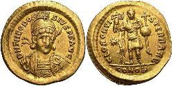 1 Solidus Byzantinisches Reich (330-1453) Gold Theodosius II (401-450)