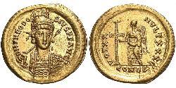 1 Solidus Byzantine Empire (330-1453) Gold Theodosius II (401-450)