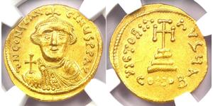 1 Solidus Empire byzantin (330-1453) Or Constans II (630-668)