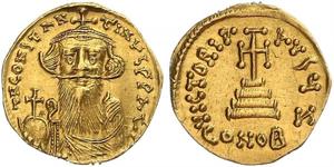1 Solidus Empire byzantin (330-1453) Or Constans II (630-668)
