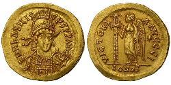 1 Solidus Imperio bizantino (330-1453) Oro Basiliscus (?-476)