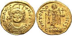 1 Solidus Imperio bizantino (330-1453) Oro Mauricio Tiberio (539-602)