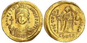1 Solidus Imperio bizantino (330-1453) Oro Justiniano I (482-565)