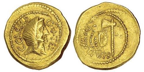 1 Solidus Repubblica romana (509BC-27BC) Oro Giulio Cesare (100BC- 44 BC)