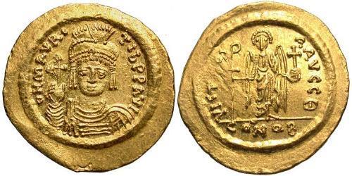 1 Solidus Византийская империя (330-1453) Золото Маврикий (539-602)