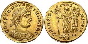 1 Solidus Римская империя (27BC-395) Золото Констанций II (317 - 361)