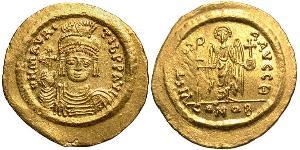 1 Solidus 拜占庭帝国 金 Maurice Tiberius (539-602)