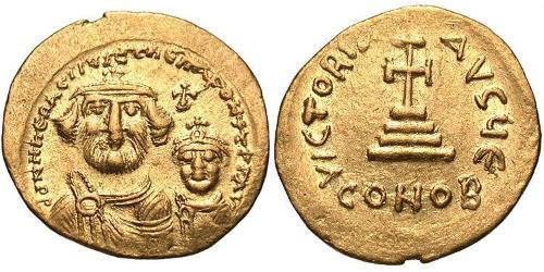 1 Solidus 拜占庭帝国 金 Heraclius (575-641)