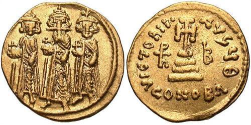 1 Solidus 拜占庭帝国 金 Heraclius (575-641)
