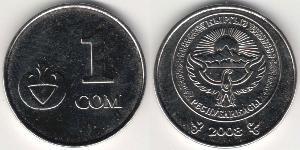 1 Som Kyrgyzstan (1991 - ) Steel/Nickel 