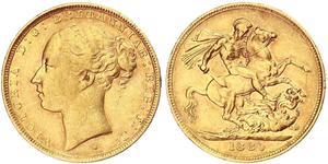 1 Sovereign Australia (1788 - 1939) Gold Victoria (1819 - 1901)