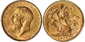 1 Sovereign South Africa (1910 - ) Gold George V of the United Kingdom (1865-1936)