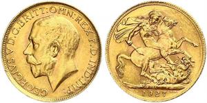 1 Sovereign South Africa (1910 - ) Gold George V of the United Kingdom (1865-1936)