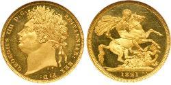 1 Sovereign United Kingdom of Great Britain and Ireland (1801-1922) Gold George IV (1762-1830)