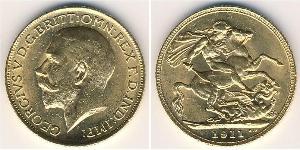 1 Sovereign United Kingdom of Great Britain and Ireland (1801-1922) Gold George V of the United Kingdom (1865-1936)