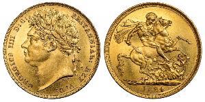 1 Sovereign United Kingdom of Great Britain and Ireland (1801-1922) Gold George IV (1762-1830)