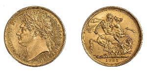 1 Sovereign United Kingdom of Great Britain and Ireland (1801-1922) Gold George IV (1762-1830)