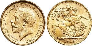 1 Sovereign United Kingdom of Great Britain and Ireland (1801-1922) Gold George V of the United Kingdom (1865-1936)