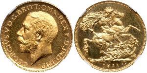 1 Sovereign United Kingdom of Great Britain and Ireland (1801-1922) Gold George V of the United Kingdom (1865-1936)