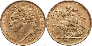 1 Sovereign United Kingdom of Great Britain and Ireland (1801-1922) Gold George IV (1762-1830)