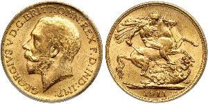 1 Sovereign United Kingdom of Great Britain and Ireland (1801-1922) Gold George V of the United Kingdom (1865-1936)