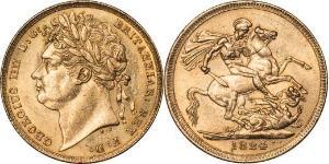 1 Sovereign United Kingdom of Great Britain and Ireland (1801-1922) Gold George IV (1762-1830)