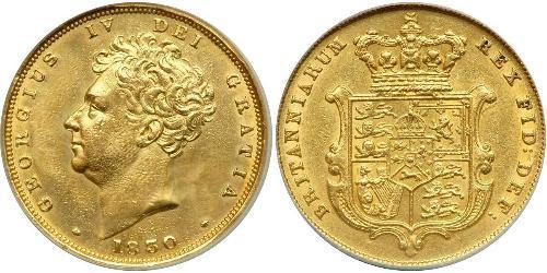 1 Sovereign United Kingdom of Great Britain and Ireland (1801-1922) Gold George IV (1762-1830)