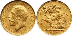 1 Sovereign Vereinigtes Königreich von Großbritannien und Irland (1801-1922) Gold George V (1865-1936)