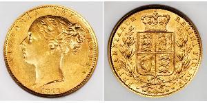 1 Sovereign Vereinigtes Königreich von Großbritannien und Irland (1801-1922) Gold Victoria (1819 - 1901)