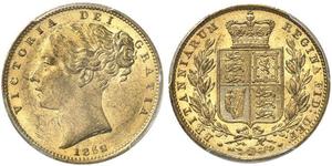 1 Sovereign Vereinigtes Königreich von Großbritannien und Irland (1801-1922) Gold Victoria (1819 - 1901)