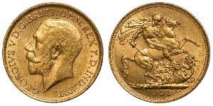 1 Sovereign Vereinigtes Königreich von Großbritannien und Irland (1801-1922) Gold George V (1865-1936)