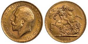 1 Sovereign Vereinigtes Königreich von Großbritannien und Irland (1801-1922) Gold George V (1865-1936)