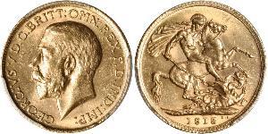 1 Sovereign Vereinigtes Königreich von Großbritannien und Irland (1801-1922) Gold George V (1865-1936)