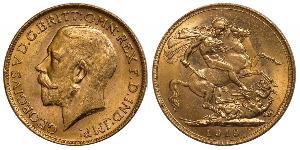 1 Sovereign Vereinigtes Königreich von Großbritannien und Irland (1801-1922) Gold George V (1865-1936)