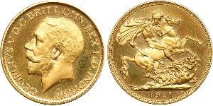 1 Sovereign Vereinigtes Königreich von Großbritannien und Irland (1801-1922) Gold George V (1865-1936)